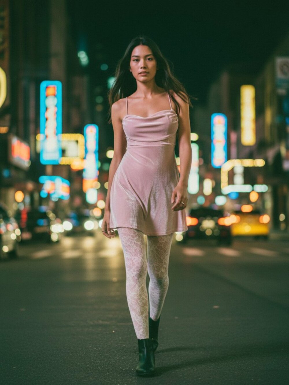 Urban Outfitters Velvet Mini Dress Light Pink Large NWT